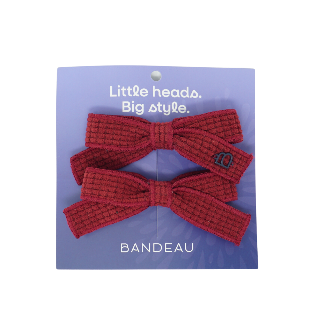 Quilted Corduroy Small Bow Clip Set quilted-corduroy-small-bow-clip-set
