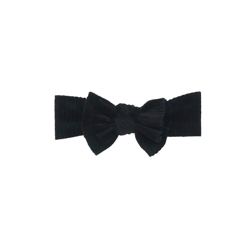 Ribbed Velour Double Floppy Bow Band