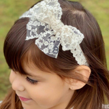 Sheer Florals Baby Headwrap with Bow