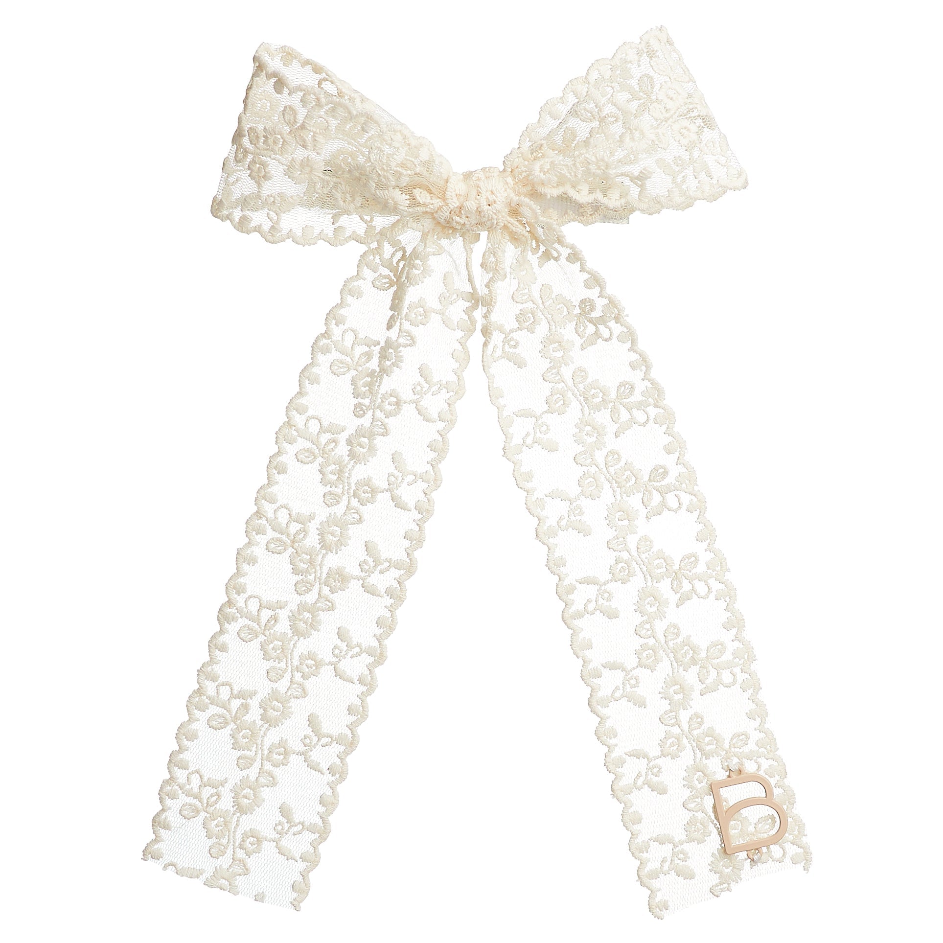 Sheer Florals Large Bow Clip