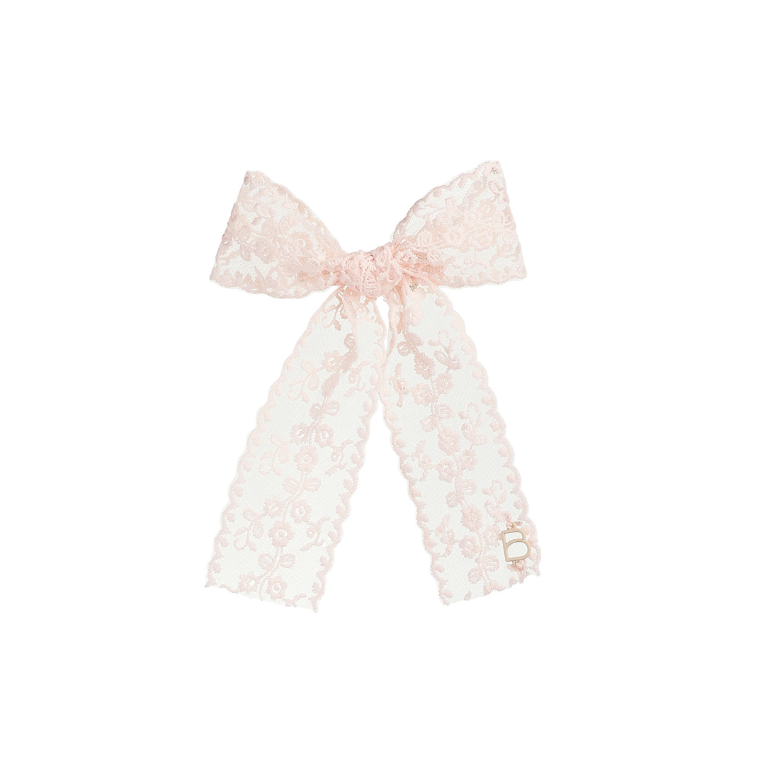 Sheer Florals Small Bow Clip