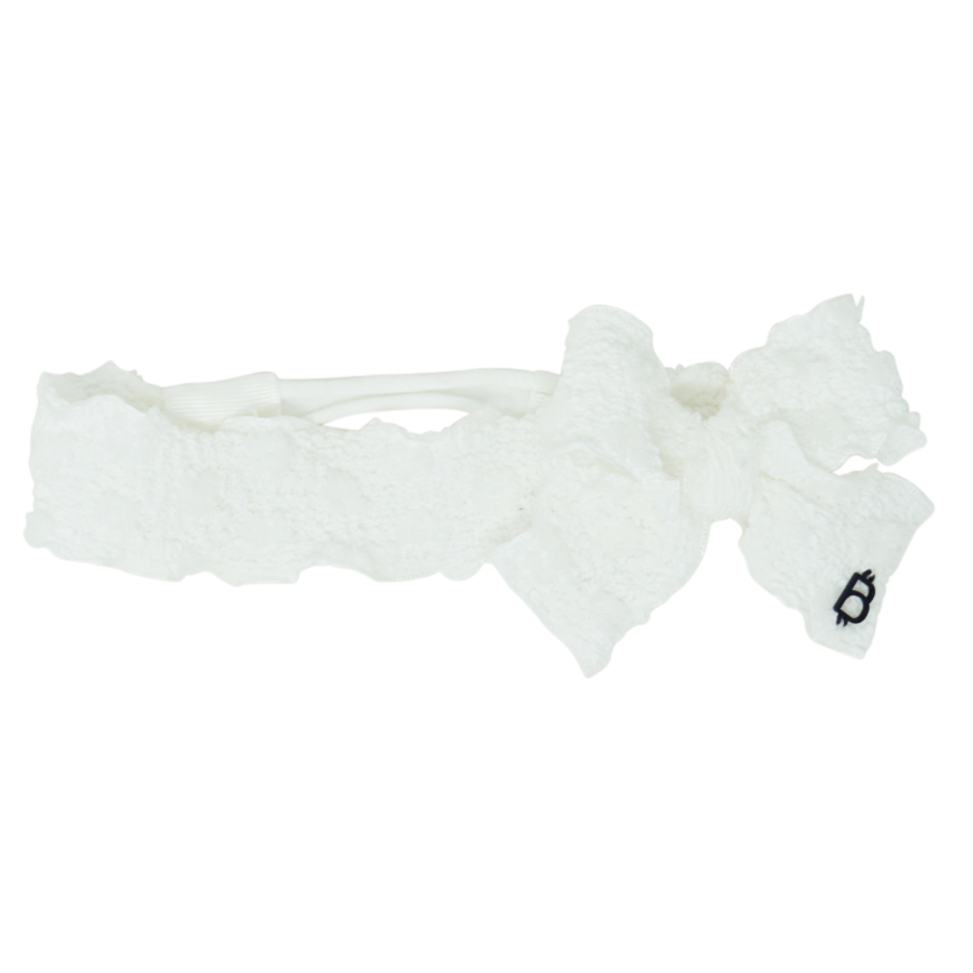Textured Crepe Ribbons Baby Headwrap with Bow