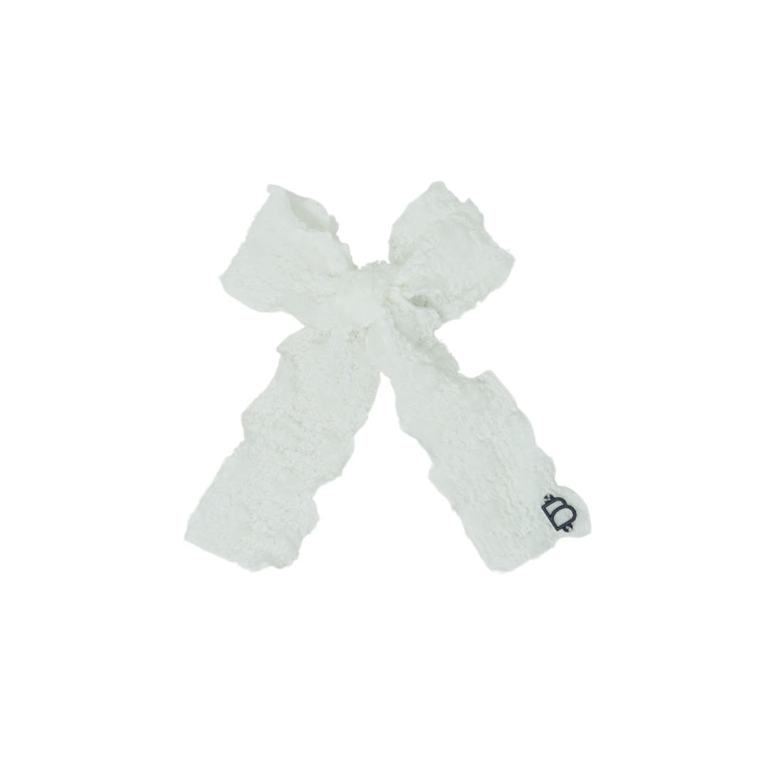 Textured Crepe Ribbons Small Bow Clip