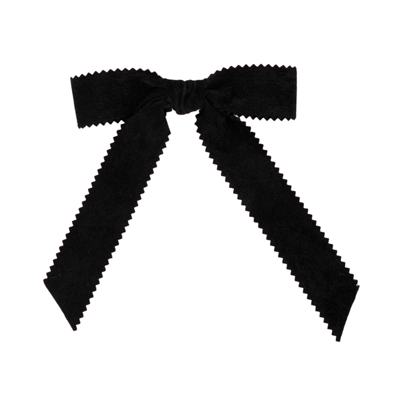 Corded Velvet Large Bow Clip