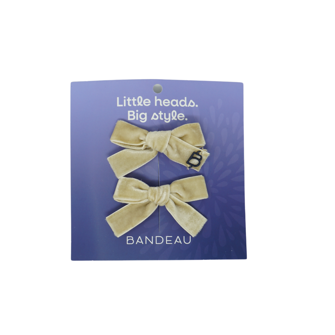 Velvet Mini Bow Clip Set