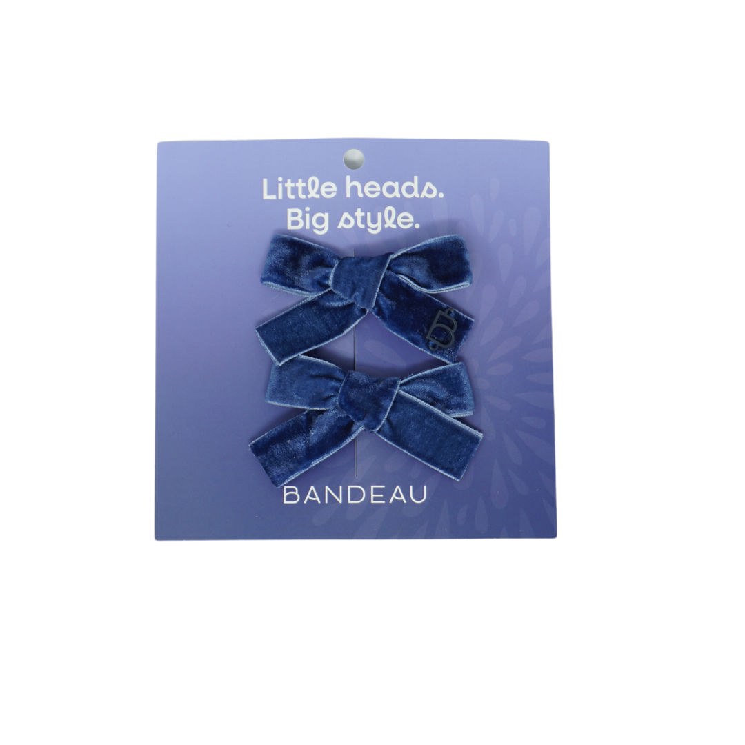 Velvet Mini Bow Clip Set