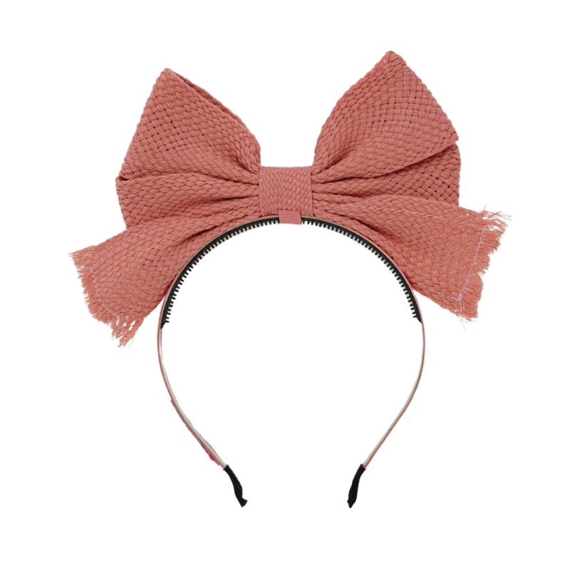 Weave Collection Frayed Edge Bow Headband