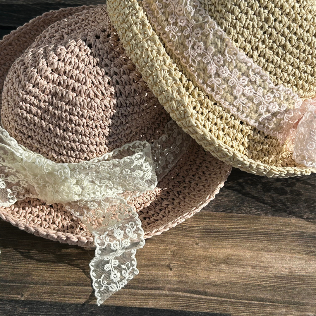 Summer Straw Weave Weave Sun Hat with Bow