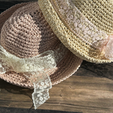 Summer Straw Weave Weave Sun Hat with Bow