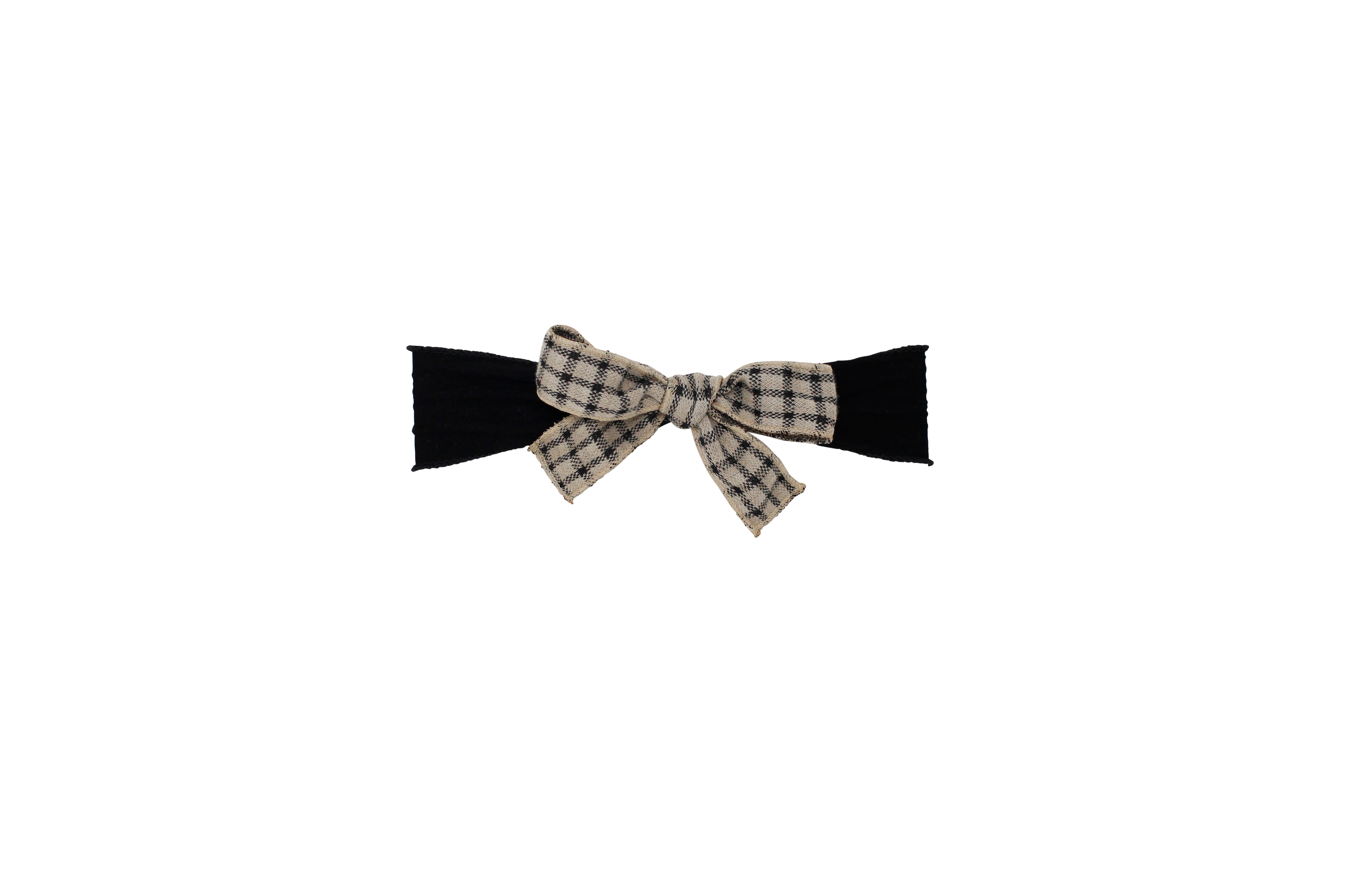 Winter Gingham Classic Bow Baby Band