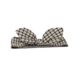 Winter Gingham Retro Bow Baby Band