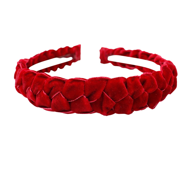 Velvet Braided Slim Headband