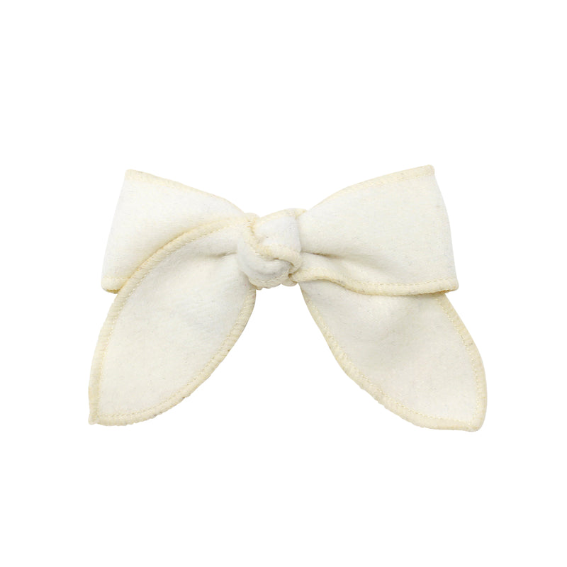 Wool Bow Hair Clips